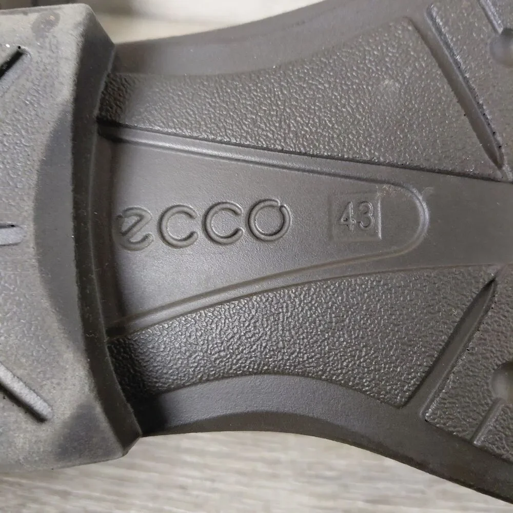 ECCO Helsinki 2 Shoes Mens 9-9.5 EU 43 Brown Leather Apron Toe Slip On Loafers
